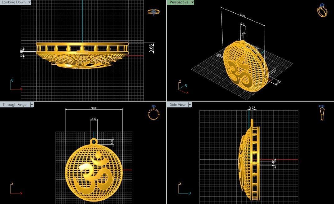  10  AUM pendants  3D model_16
