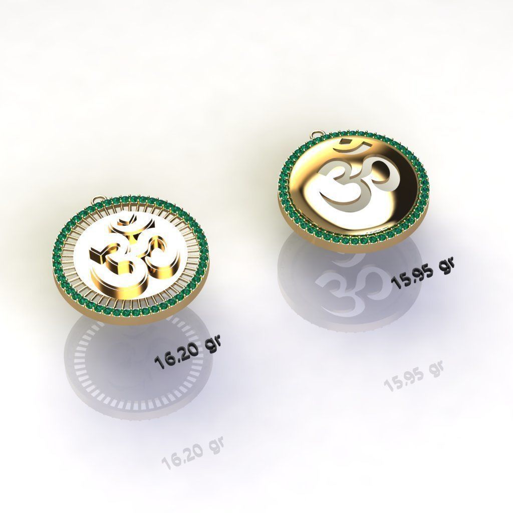  10  AUM pendants  3D model_3