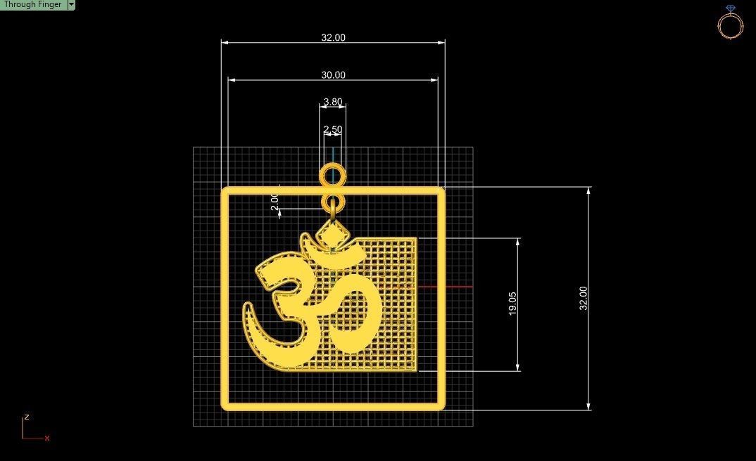  10  AUM pendants  3D model_54