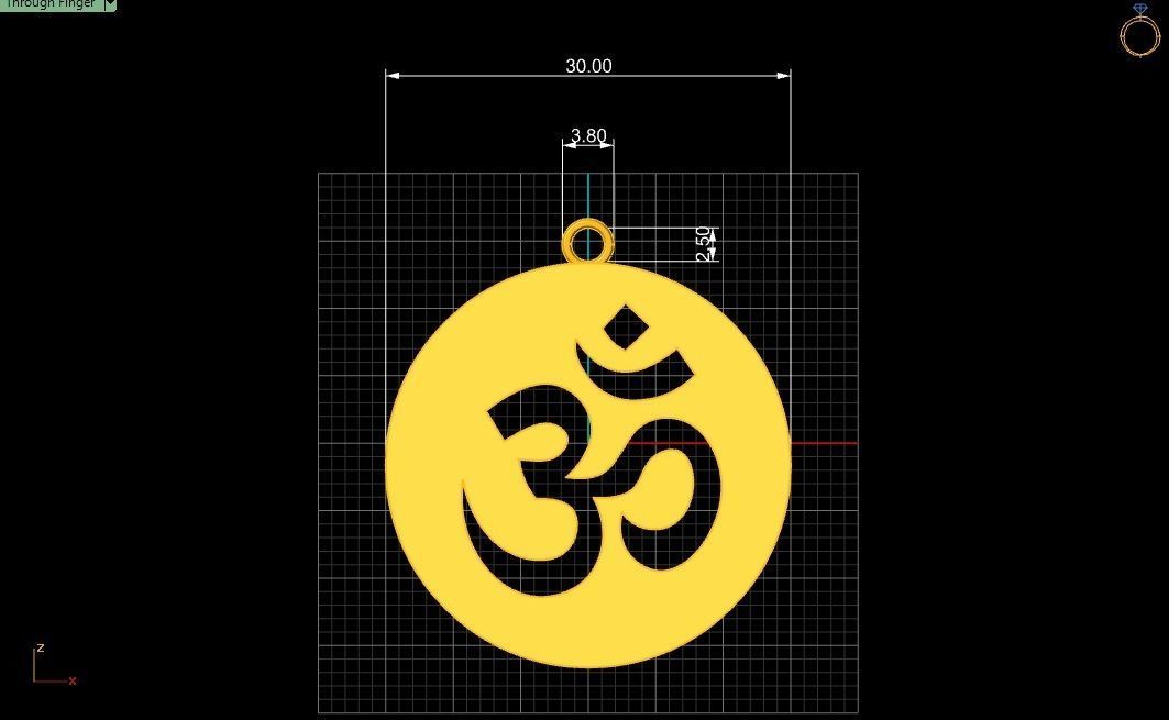  10  AUM pendants  3D model_32