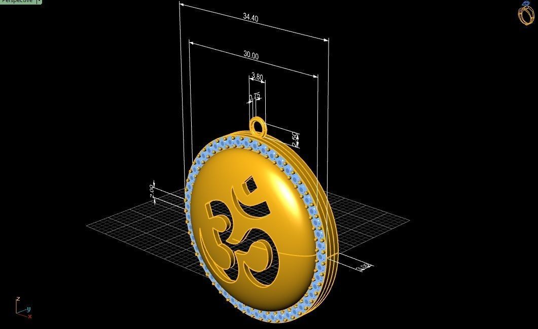  10  AUM pendants  3D model_24