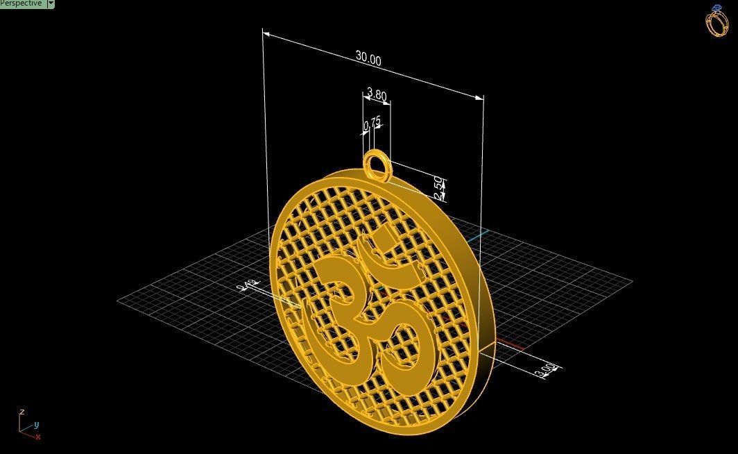  10  AUM pendants  3D model_25