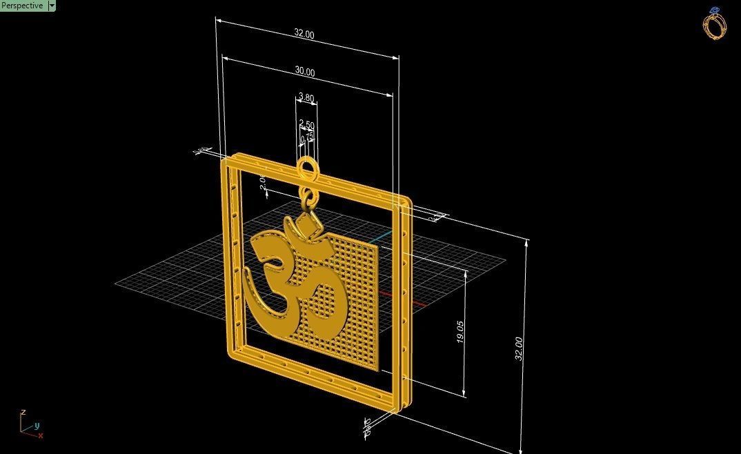  10  AUM pendants  3D model_53