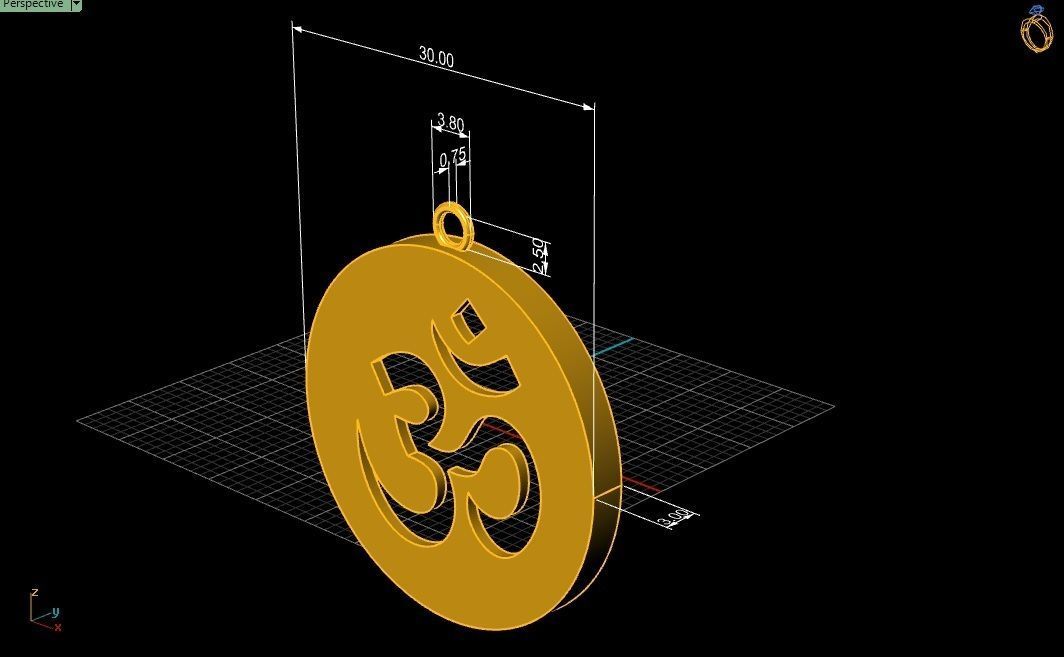  10  AUM pendants  3D model_26