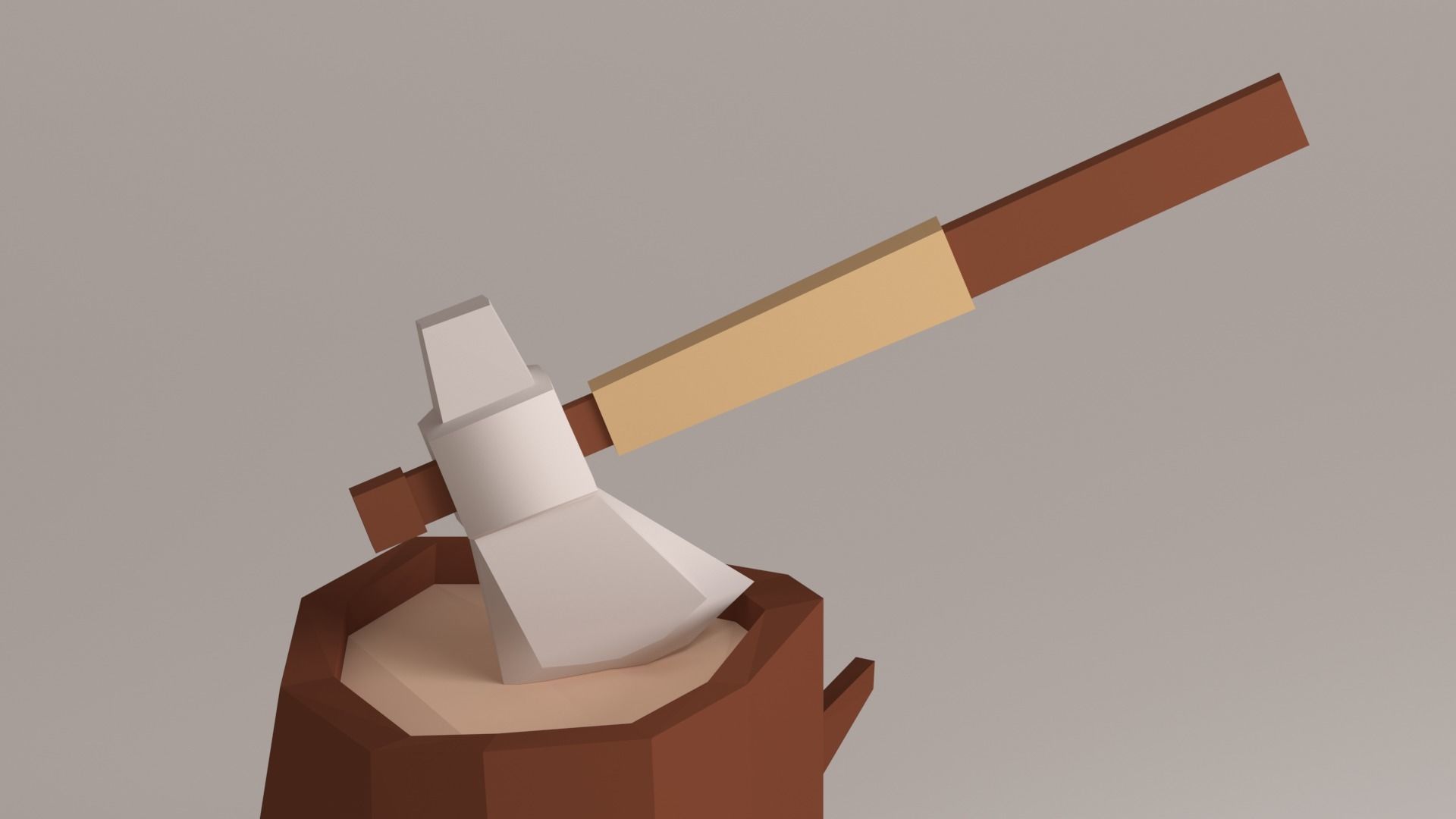 camping objects Low-poly 3D model_1