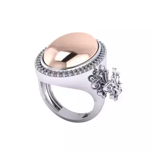 Man ring 3D printable for gold and silver