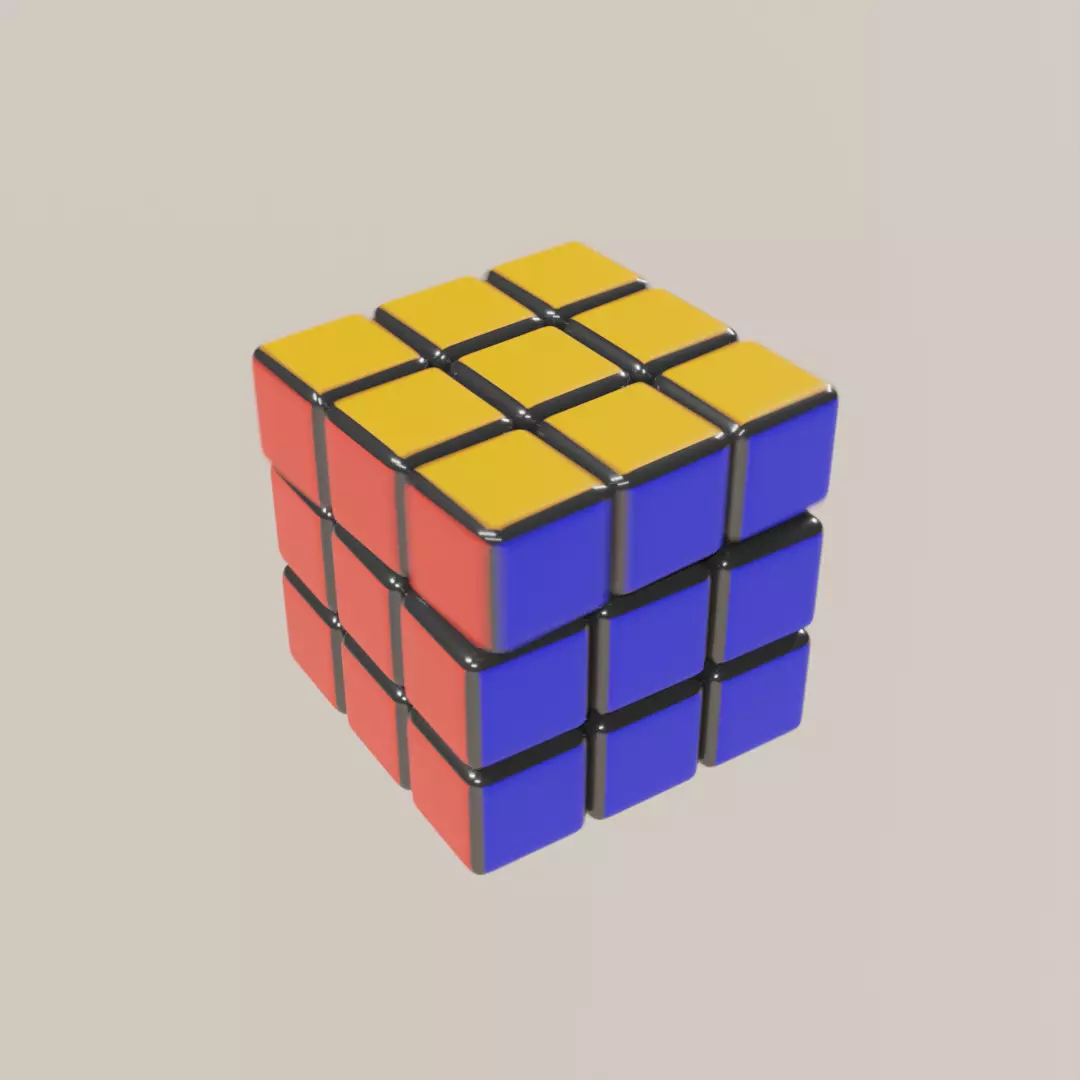 Rubik cube 3D model