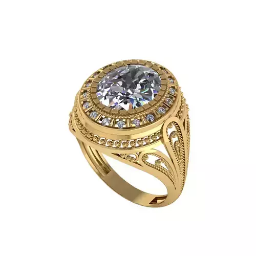 Man ring 3D printable for gold and silver