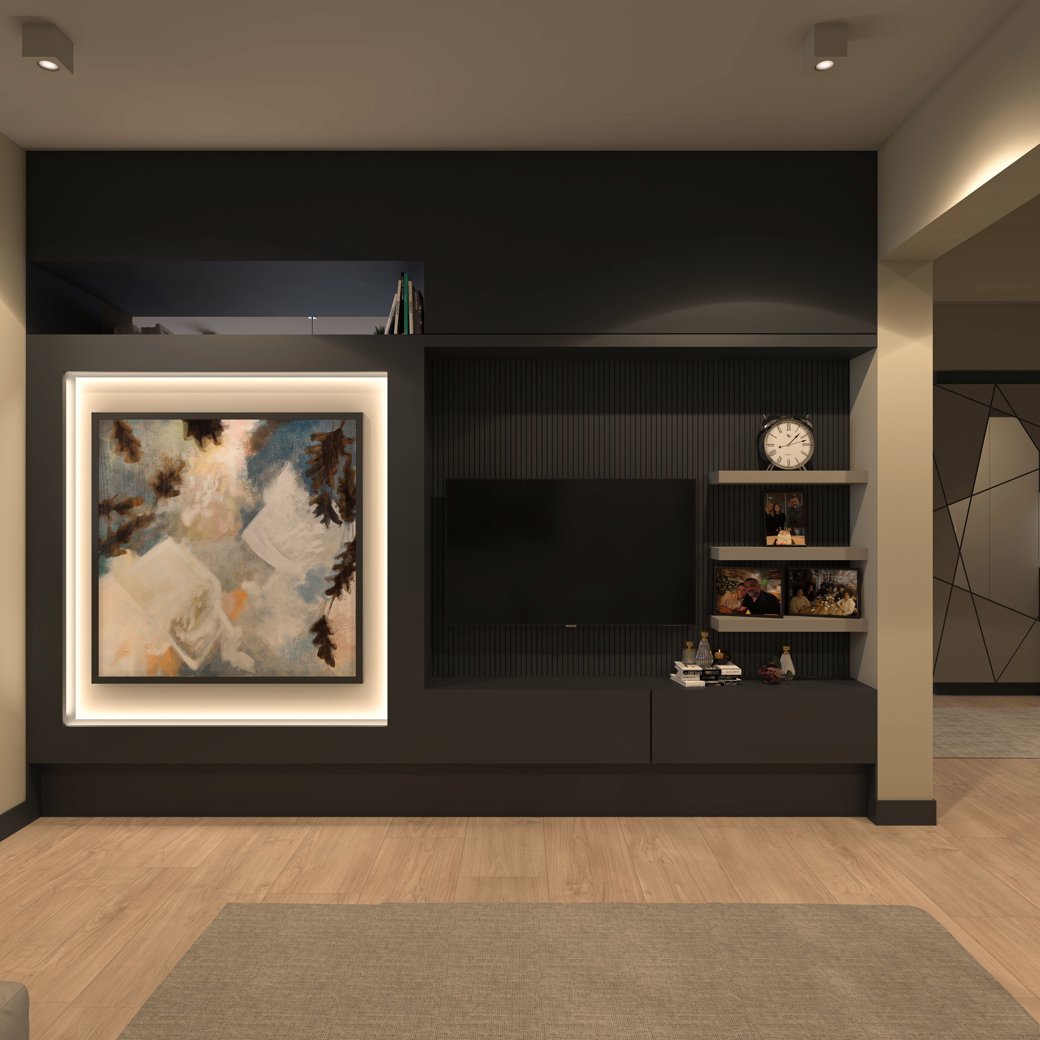 interior model living room at edmonton residences 3D model_8