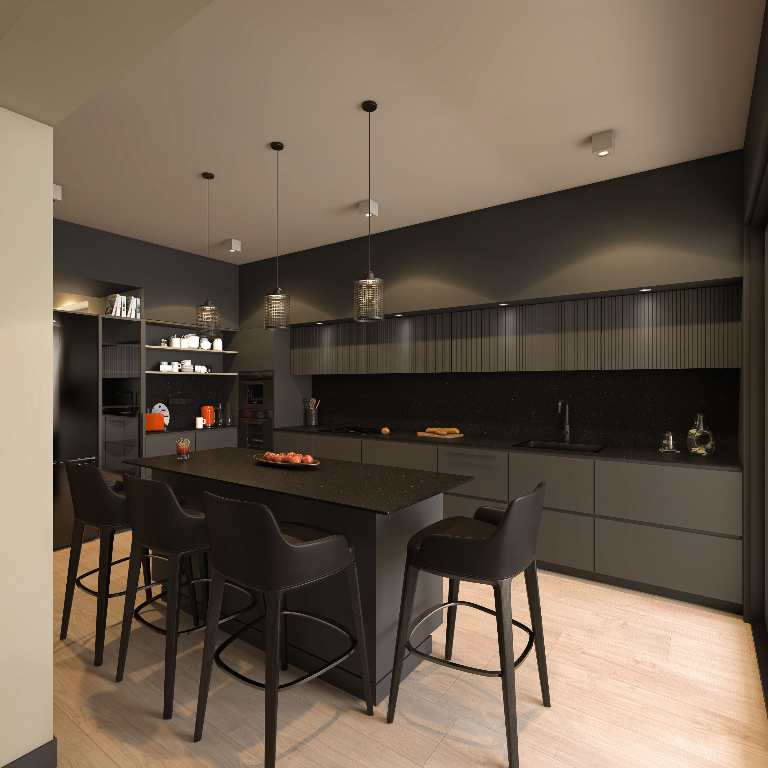 interior model living room at edmonton residences 3D model_5