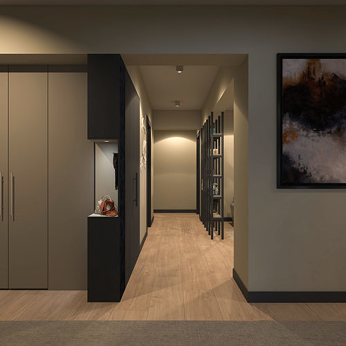interior model living room at edmonton residences 3D model 3