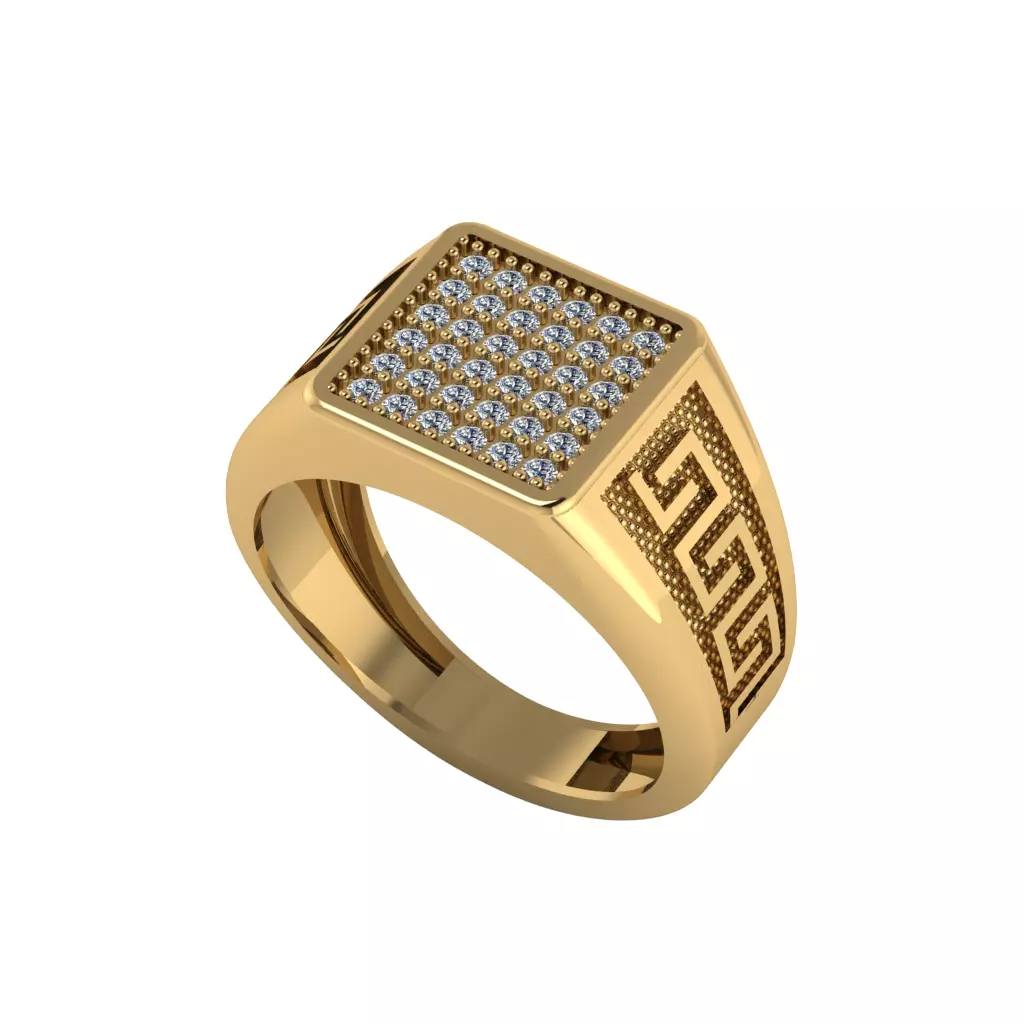 Man ring 3D printable for gold and silver 3D print model_0