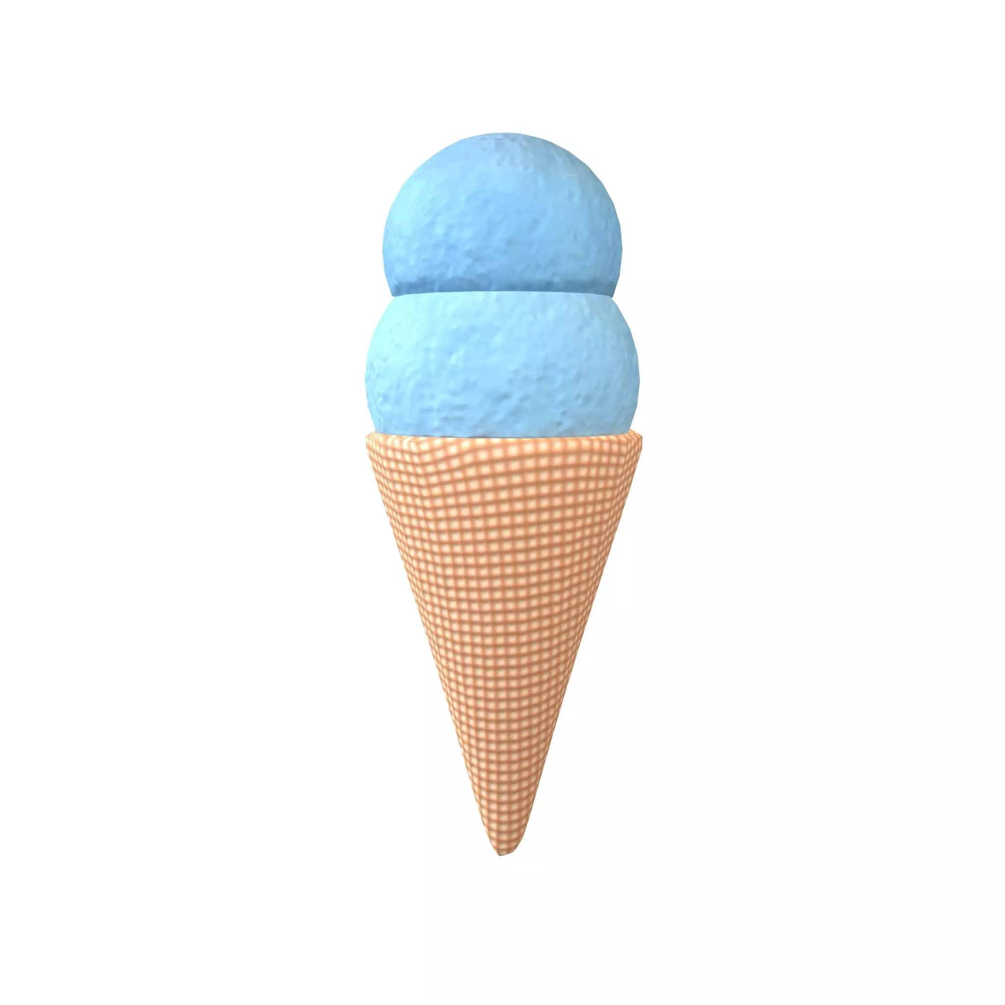 Ice Cream Cone v3 004 Low-poly 3D model_0