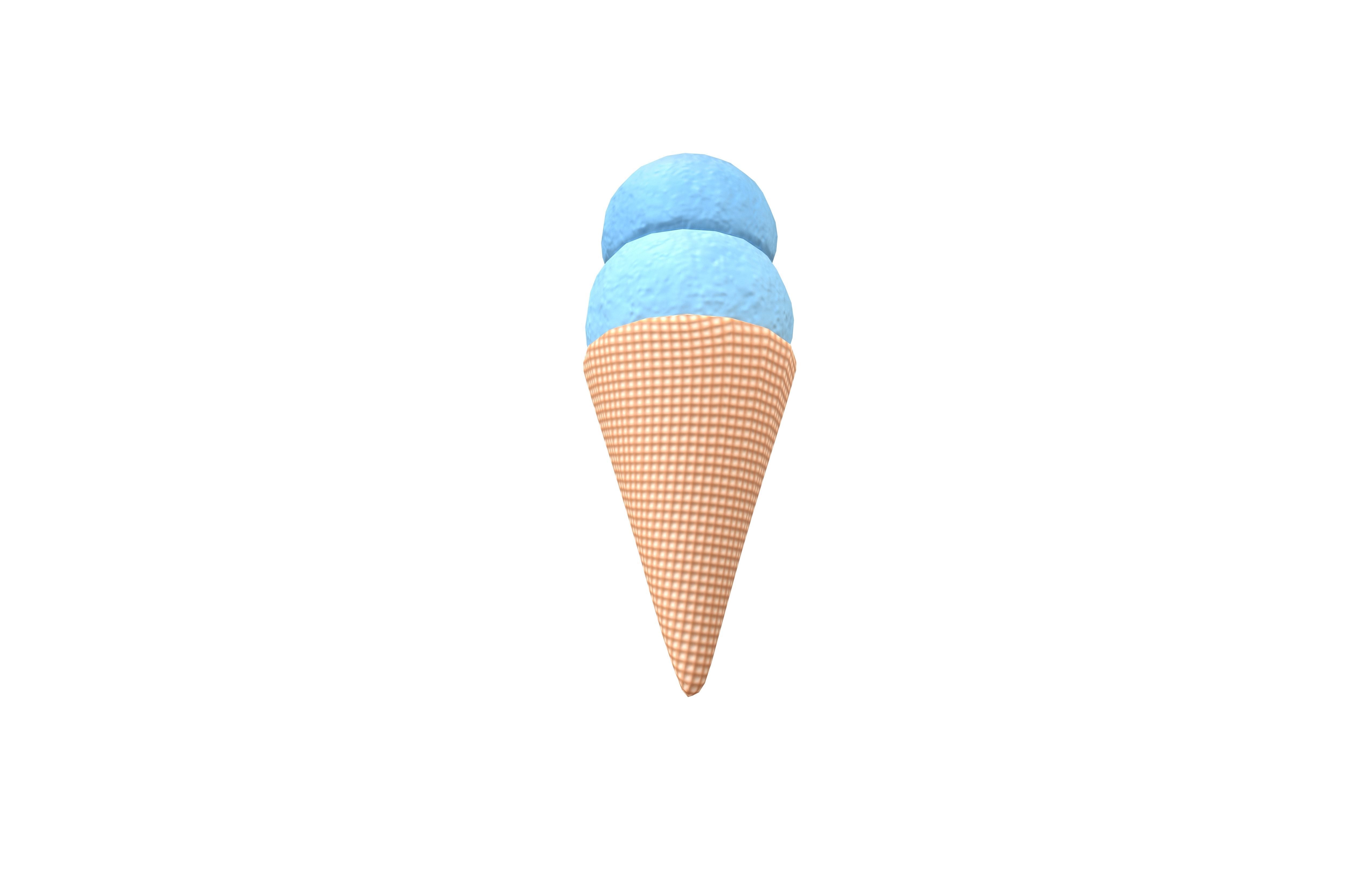 Ice Cream Cone v3 004 Low-poly 3D model_3