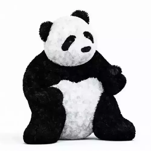 Soft Toy   Black And White Panda 3D model