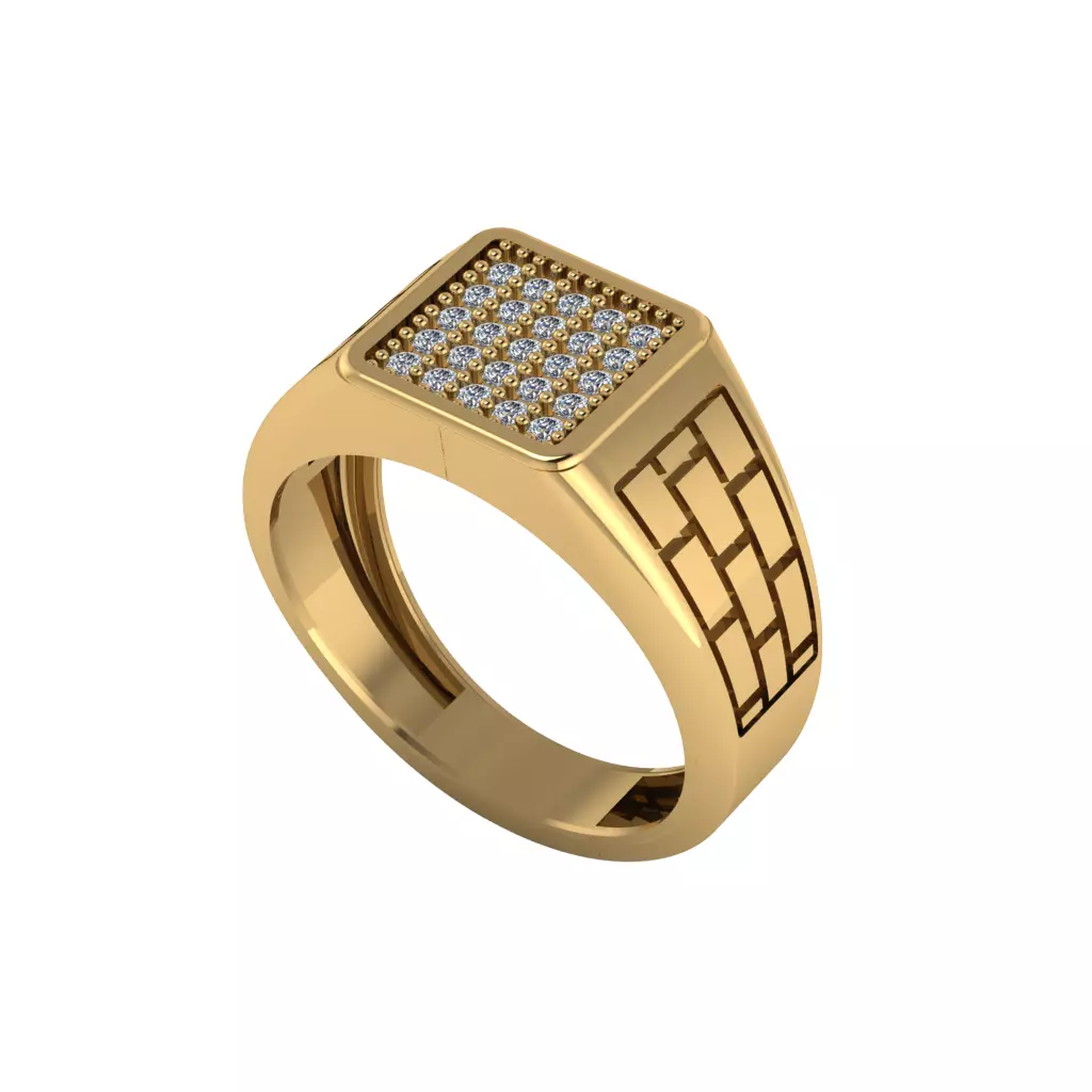 Man ring 3D printable for gold and silver 3D print model_0