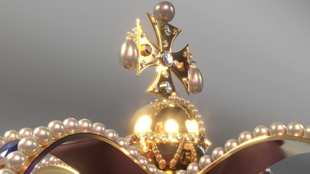 St Edwards Crown The Crown Jewels 3D model_14
