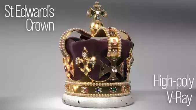 St Edwards Crown The Crown Jewels 3D model