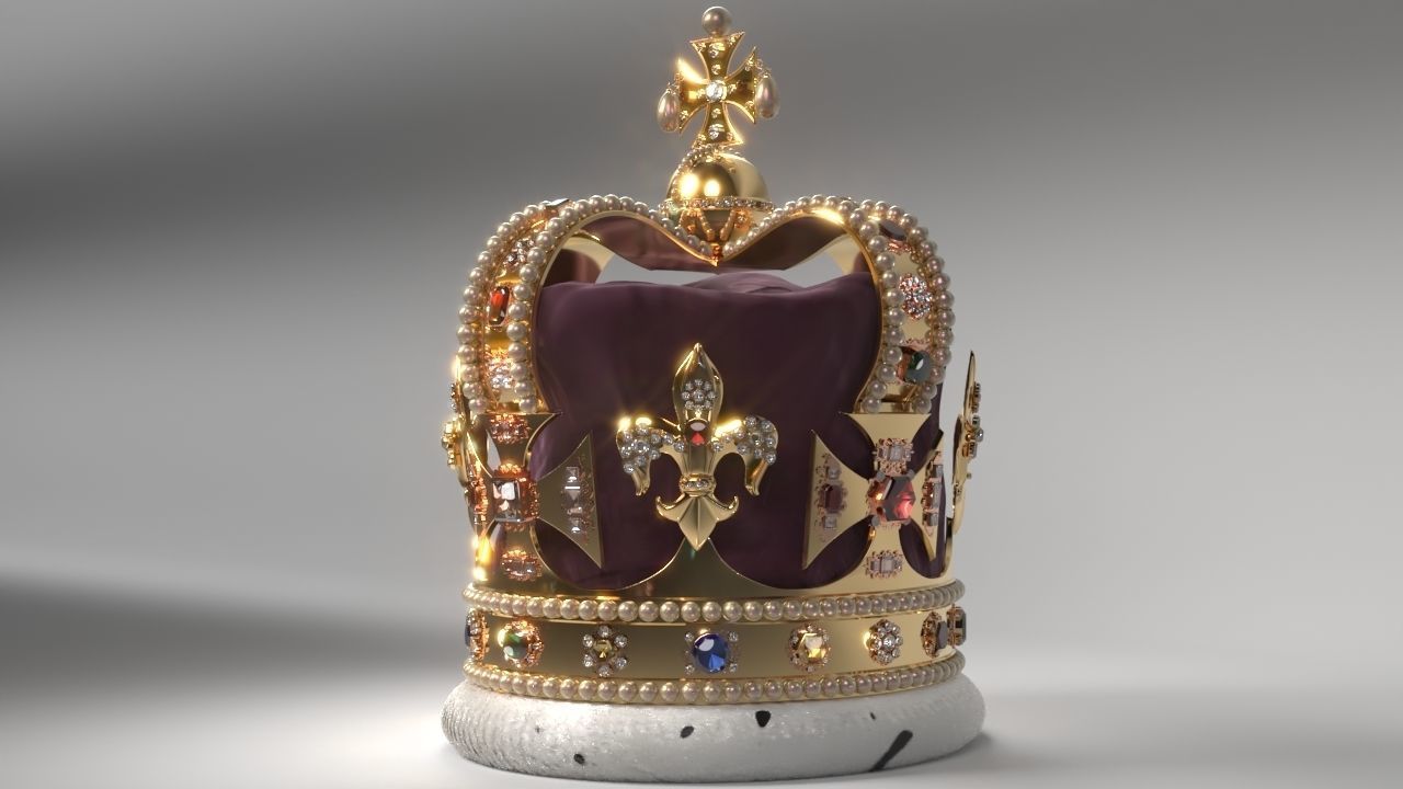 St Edwards Crown The Crown Jewels 3D model_3