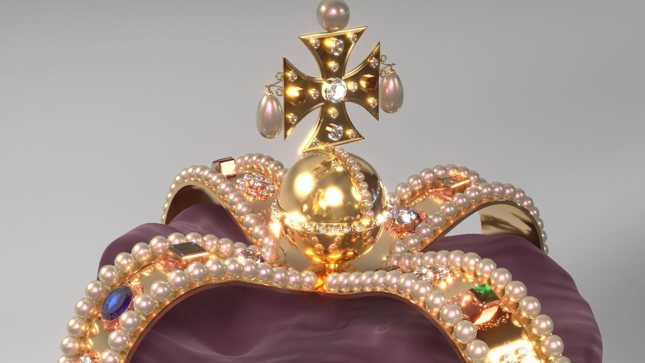 St Edwards Crown The Crown Jewels 3D model_5