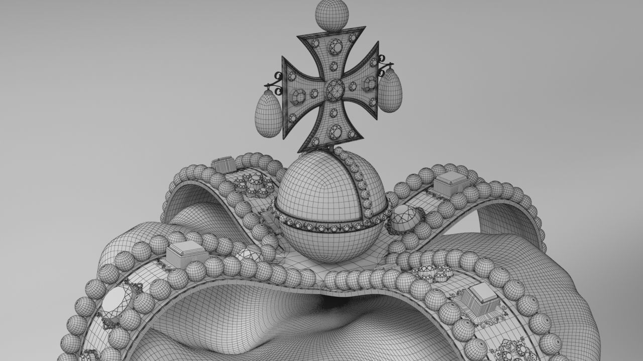 St Edwards Crown The Crown Jewels 3D model_6