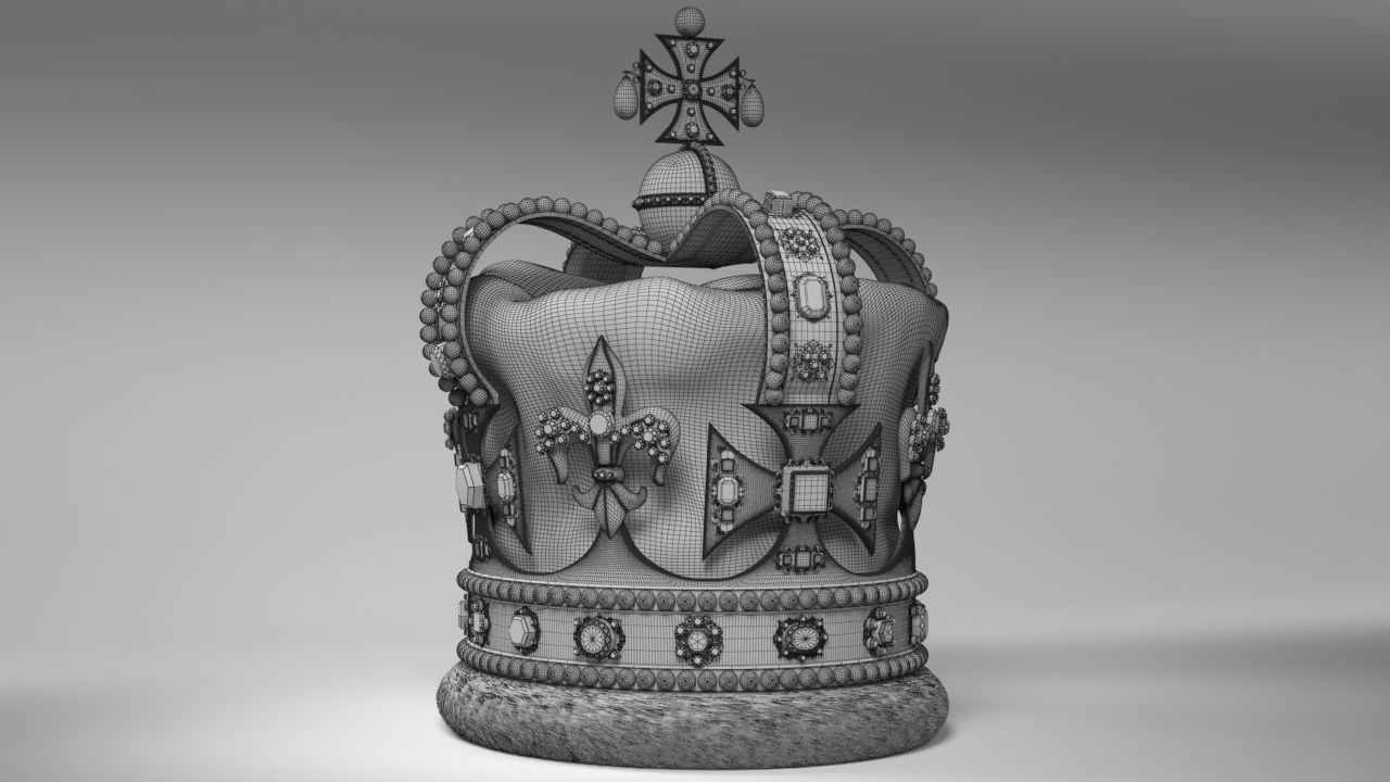 St Edwards Crown The Crown Jewels 3D model_2