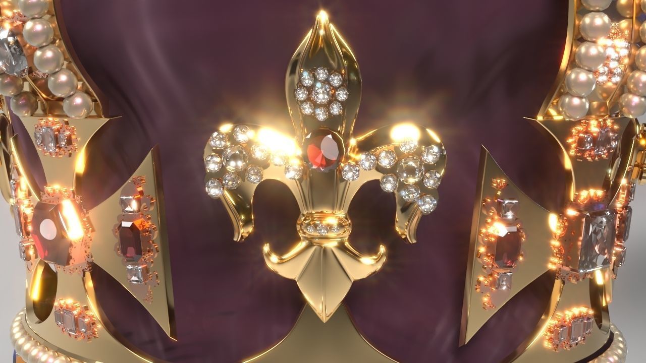 St Edwards Crown The Crown Jewels 3D model_7