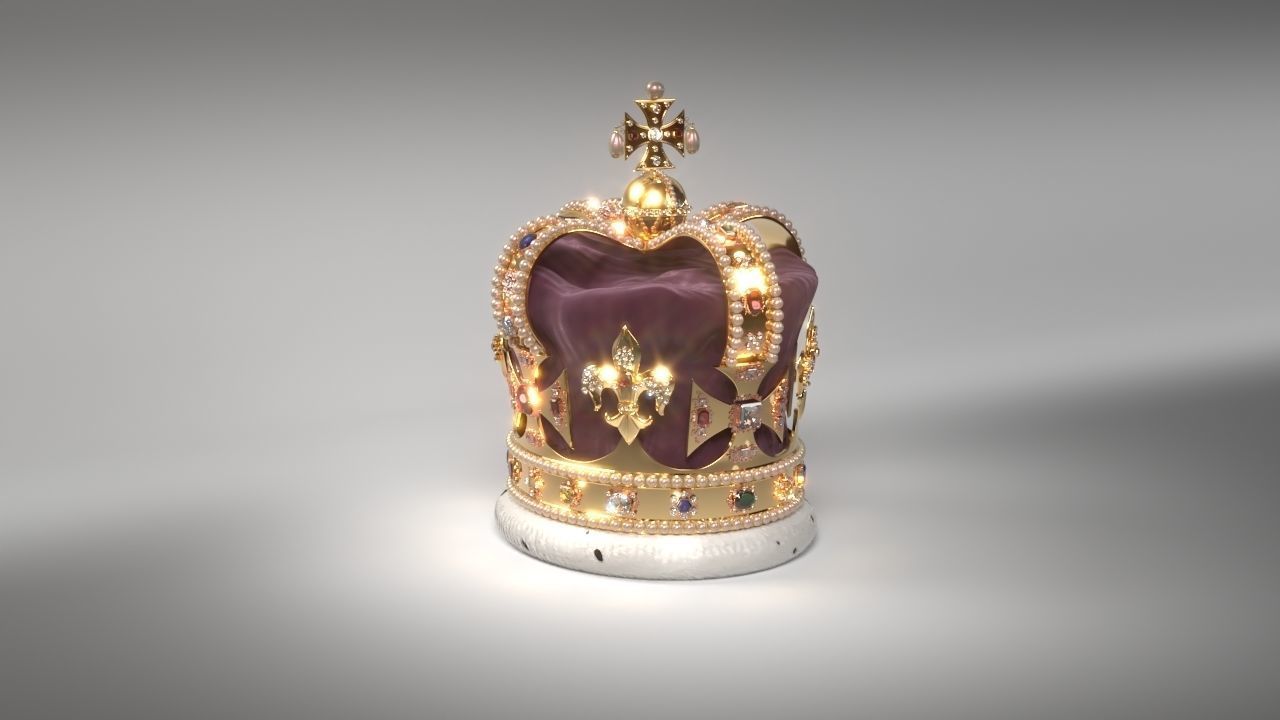 St Edwards Crown The Crown Jewels 3D model_18