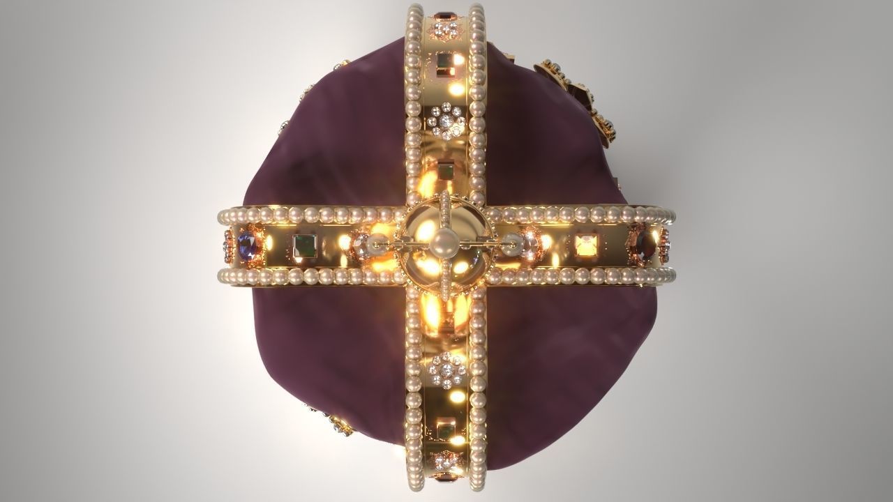 St Edwards Crown The Crown Jewels 3D model_11
