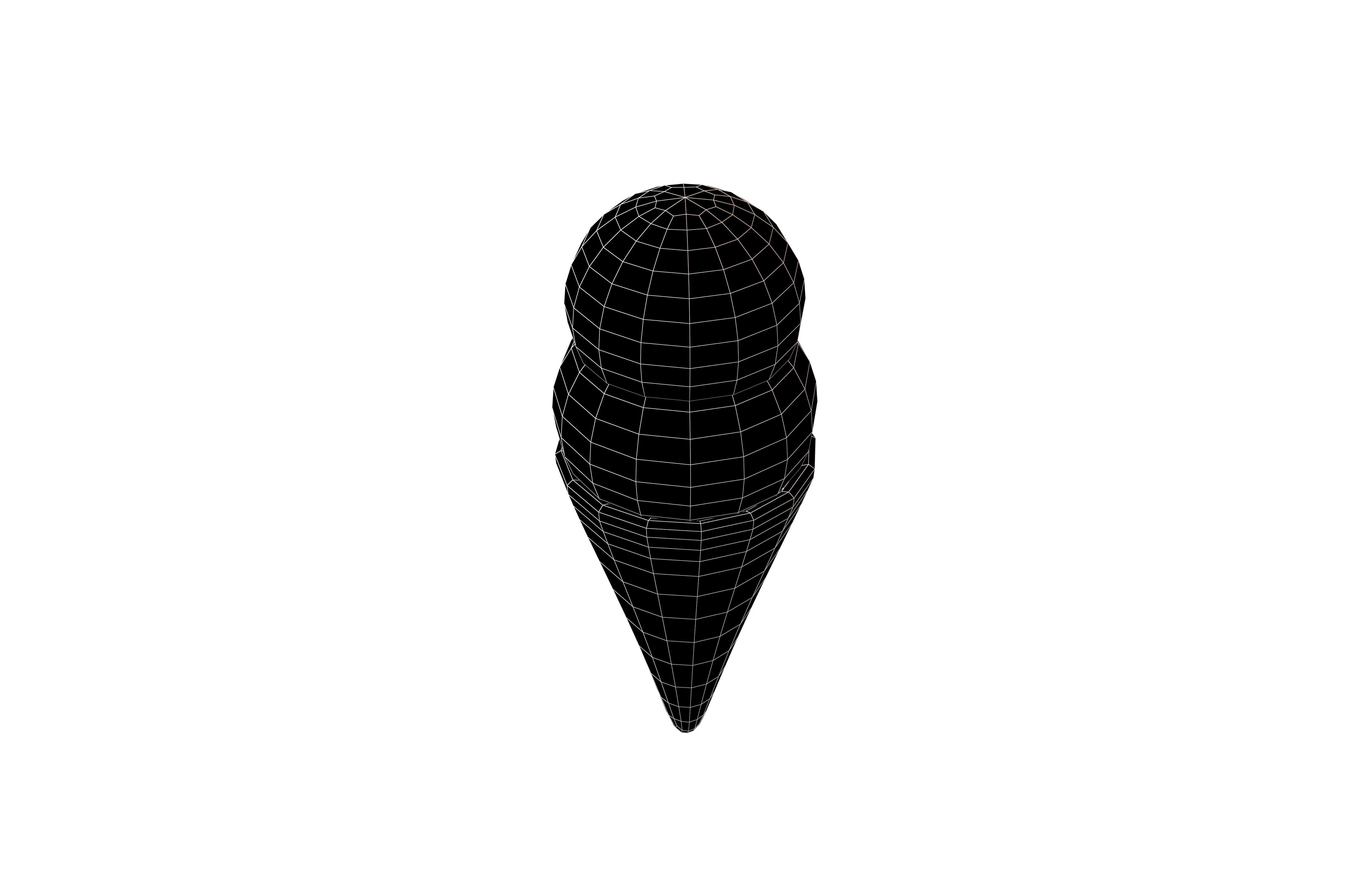 Ice Cream Cone v3 005 Low-poly 3D model_5