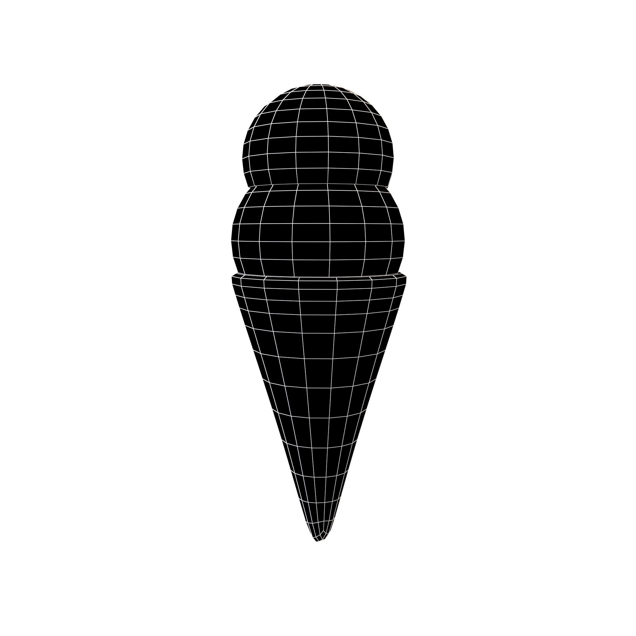 Ice Cream Cone v3 005 Low-poly 3D model_6