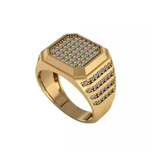 Man ring 3D printable for gold and silver