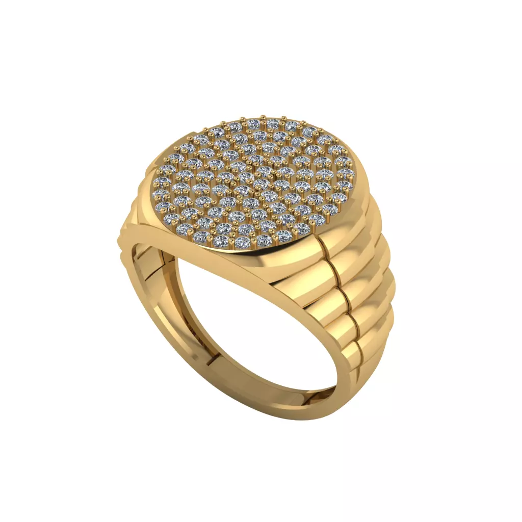 Man ring 3D printable for gold and silver 3D print model_0
