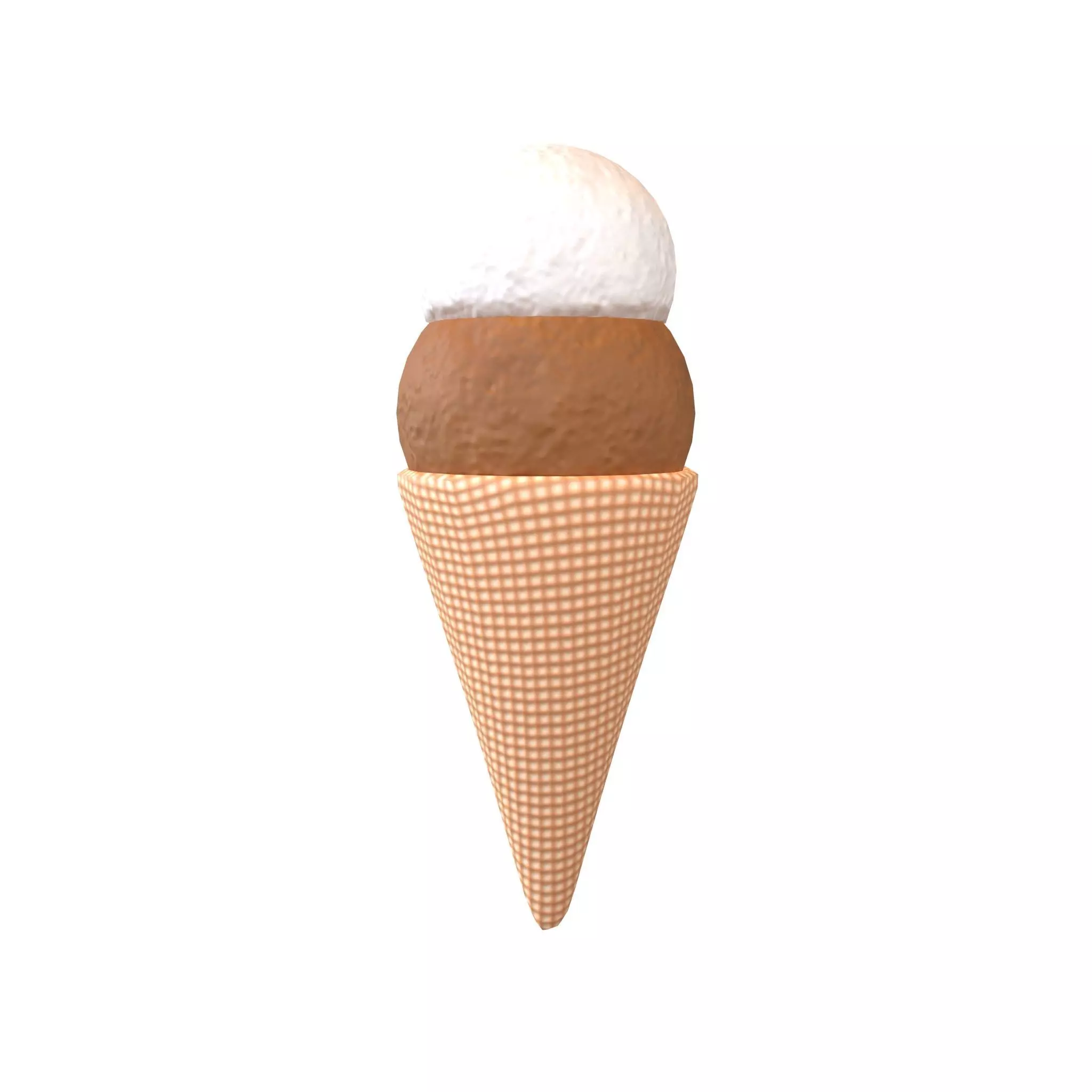Ice Cream Cone v3 008 Low-poly 3D model_0