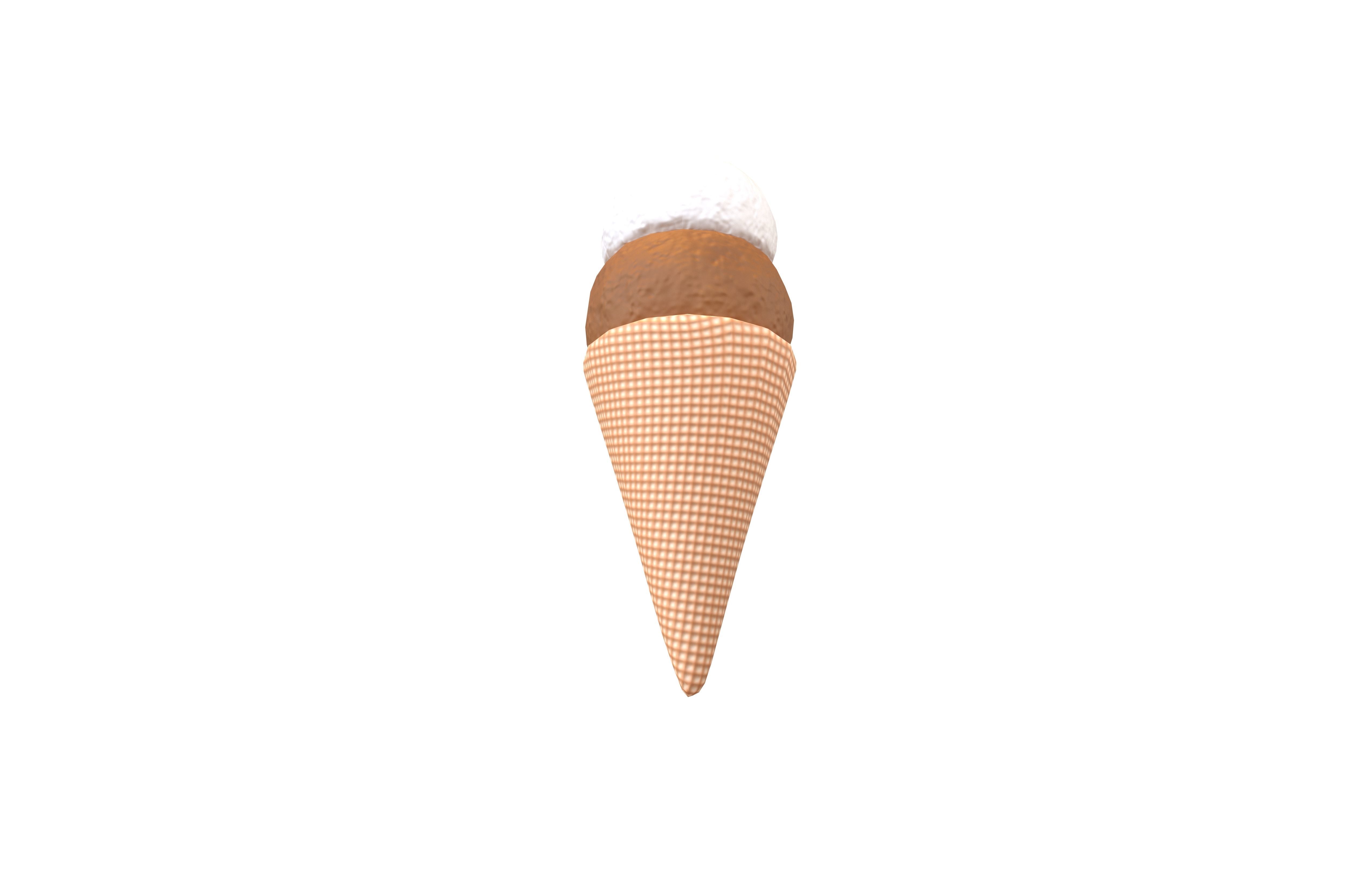 Ice Cream Cone v3 008 Low-poly 3D model_3
