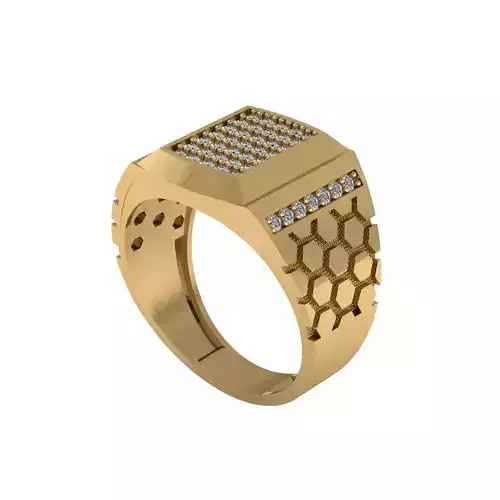 Man ring 3D printable for gold and silver