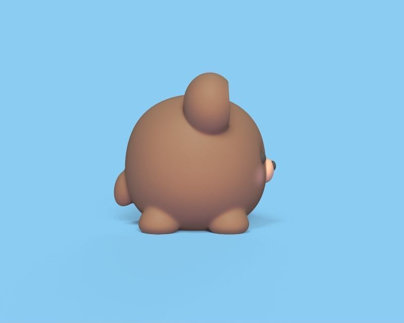 Little Round Bear 3D print model_2