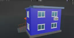 home exterior Low-poly 3D model_0