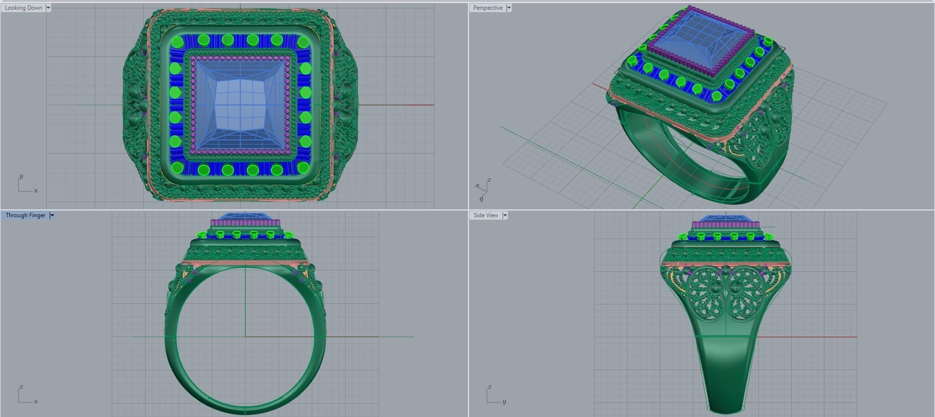 Man ring 3D printable for gold and silver 3D print model_2