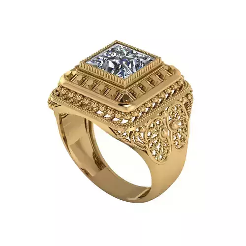 Man ring 3D printable for gold and silver