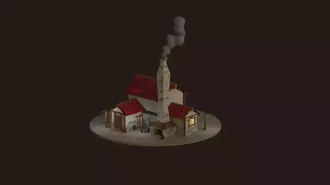 Medieval Age Blacksmiths Workshop Free 3D model