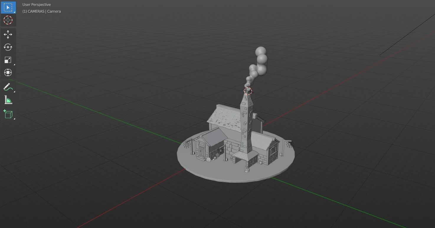 Medieval Age Blacksmiths Workshop Free 3D model_6