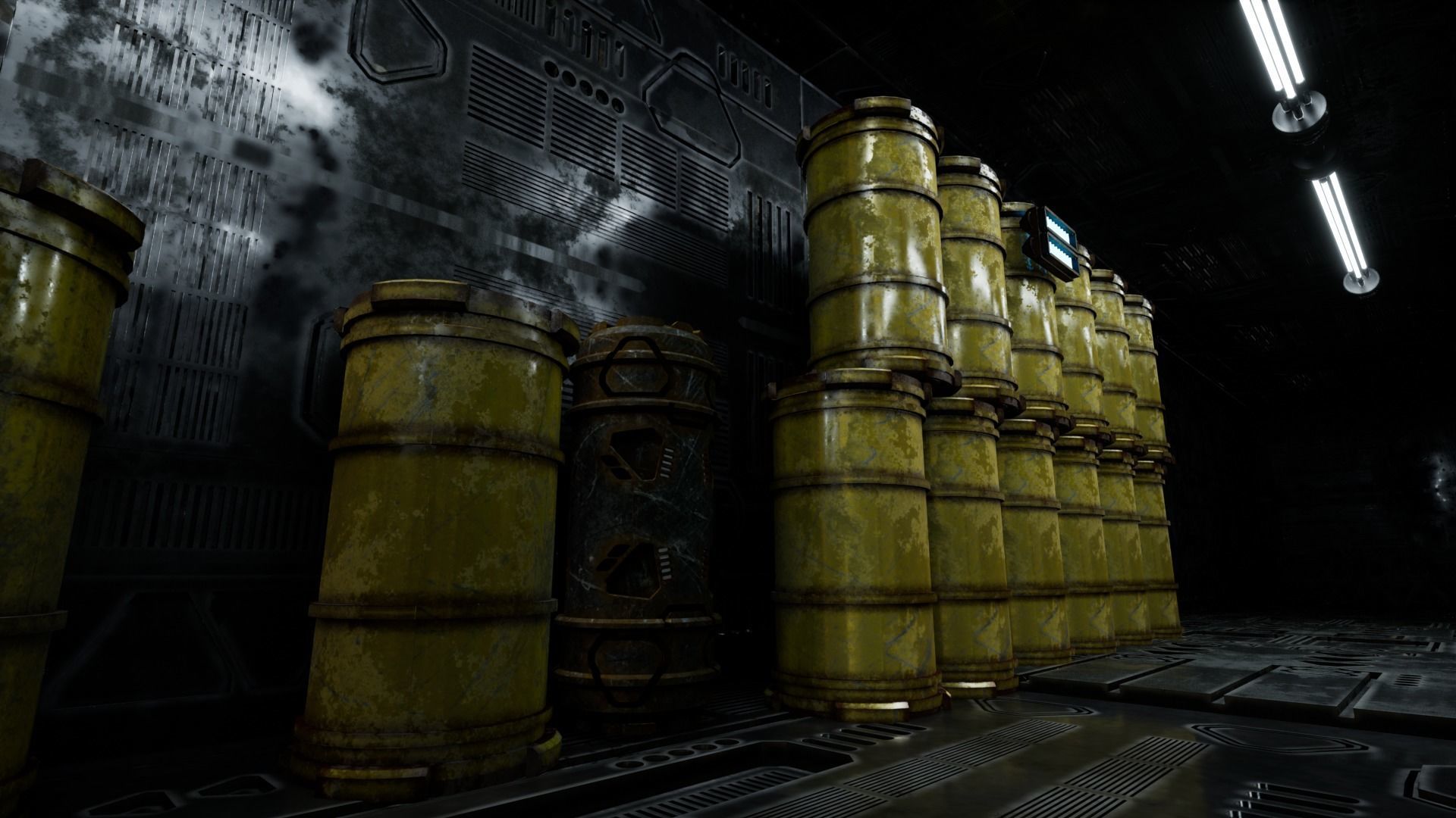 Scifi Enviroment  Low-poly 3D model_13