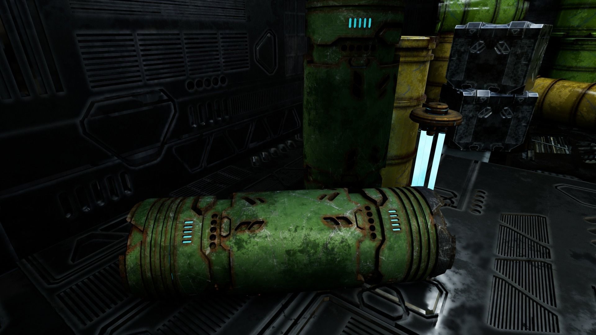 Scifi Enviroment  Low-poly 3D model_10