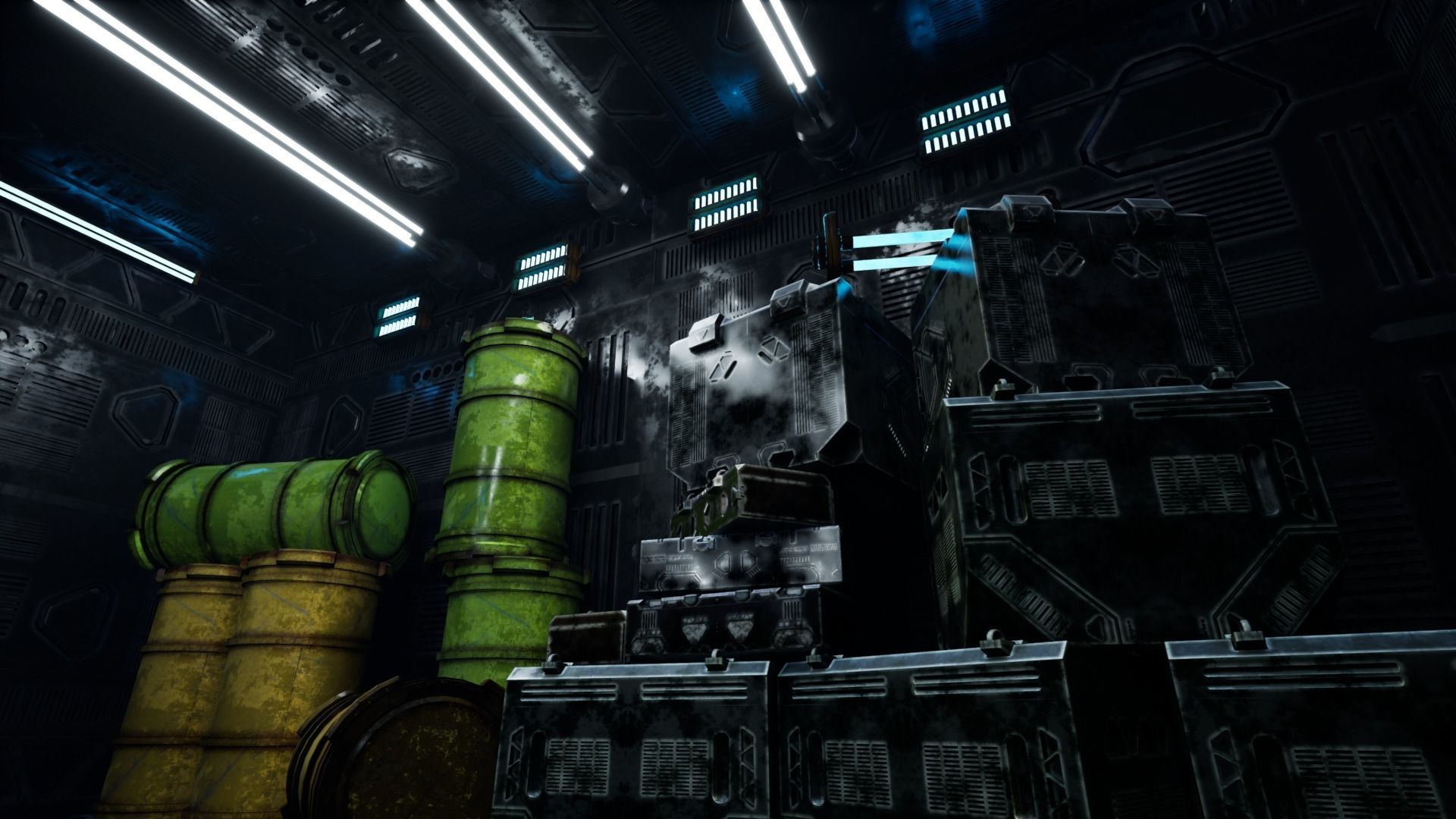 Scifi Enviroment  Low-poly 3D model_3