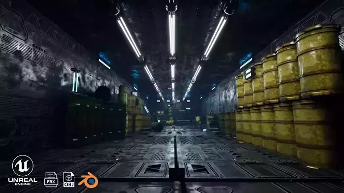 Scifi Enviroment  Low-poly 3D model