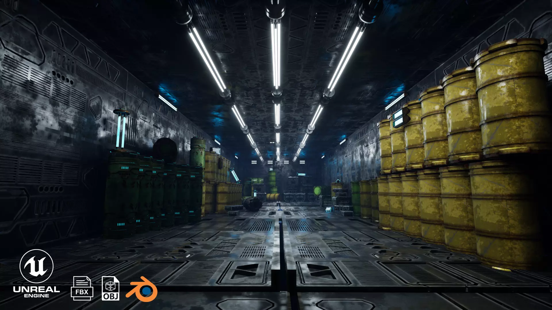 Scifi Enviroment  Low-poly 3D model_0