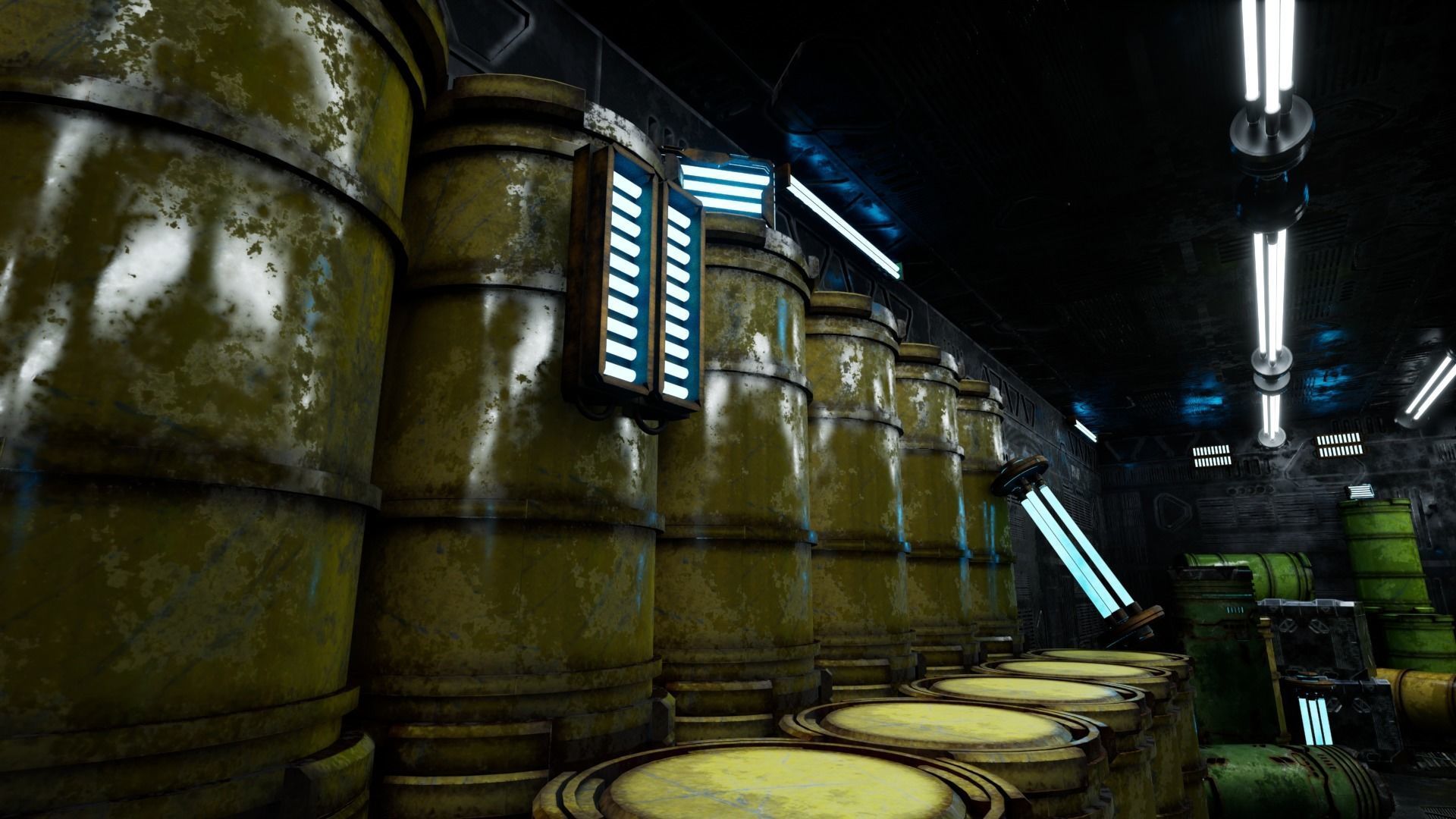 Scifi Enviroment  Low-poly 3D model_5