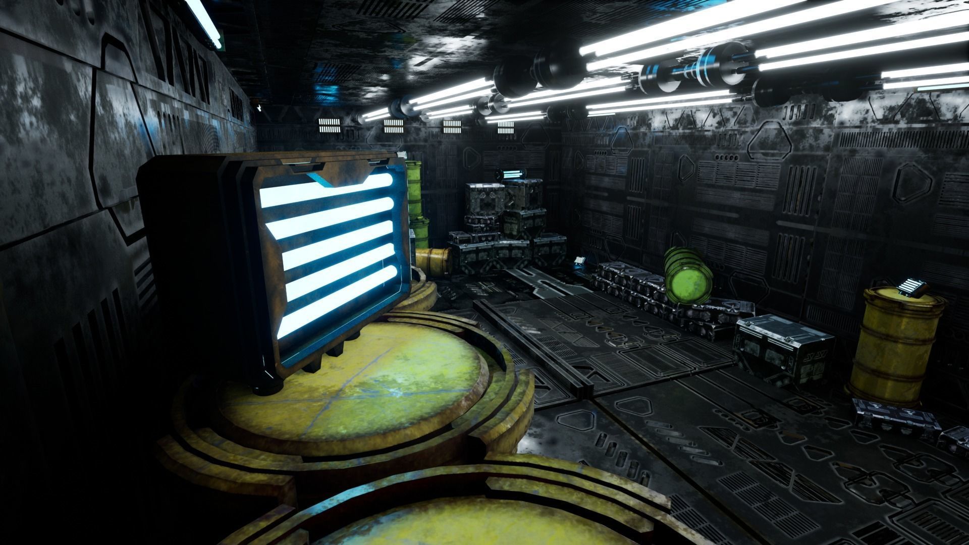 Scifi Enviroment  Low-poly 3D model_12