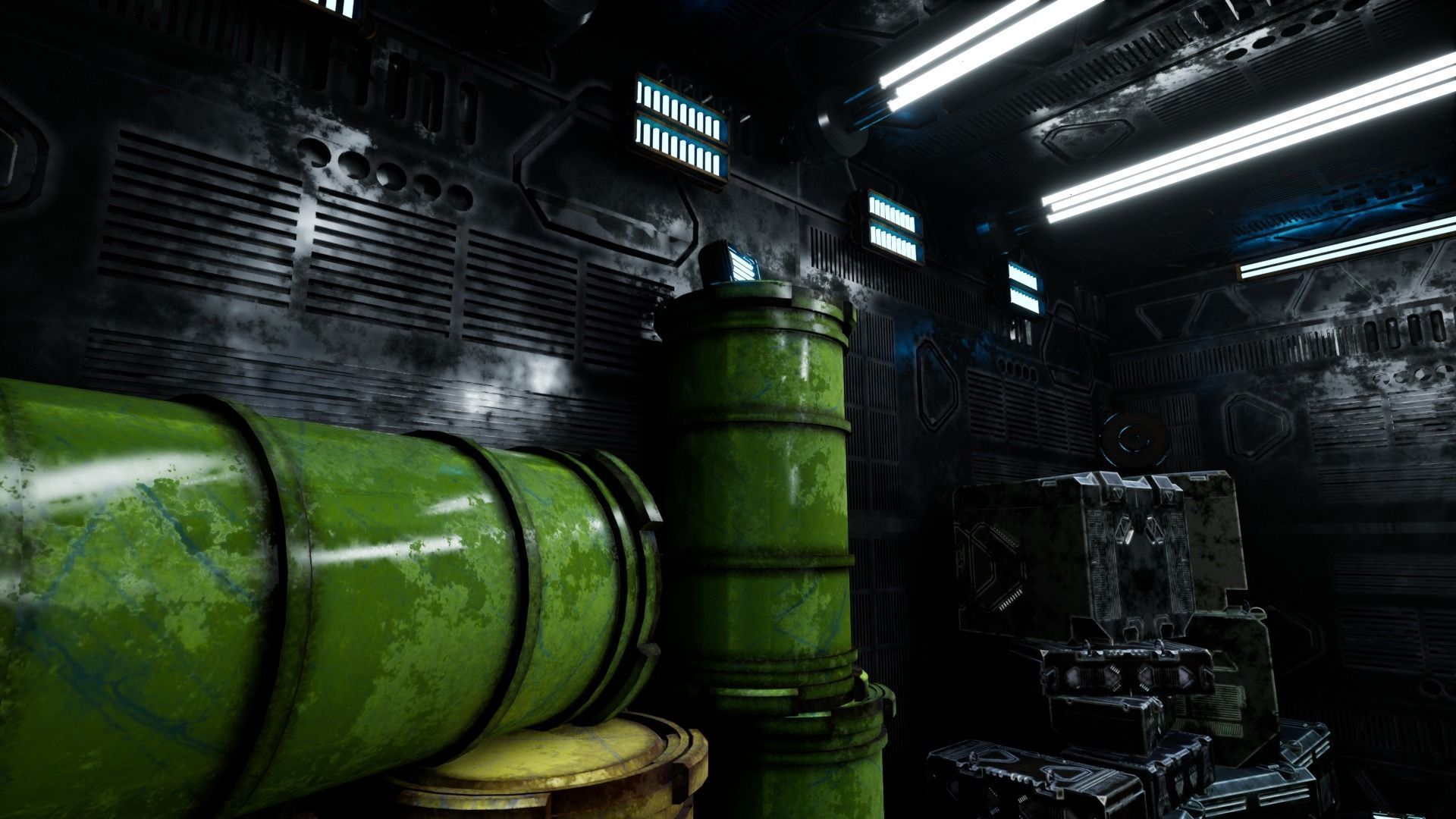 Scifi Enviroment  Low-poly 3D model_9